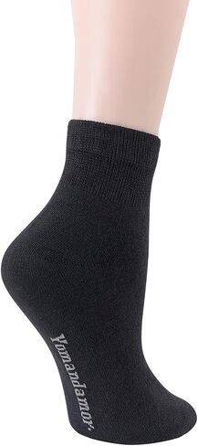 5 أزواج من جوارب Yomandamor للكاحل غير المربوطة لمرضى السكري للنساء جورب أسود Coolmax بدون خياطة مقاس 9-11 in Kuwait