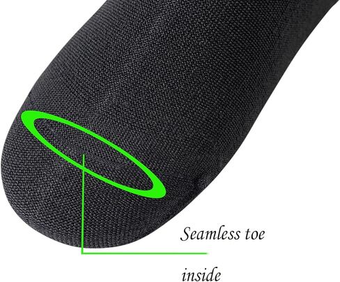 5 أزواج من جوارب Yomandamor للكاحل غير المربوطة لمرضى السكري للنساء جورب أسود Coolmax بدون خياطة مقاس 9-11 in Kuwait