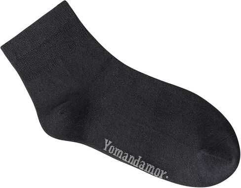 5 أزواج من جوارب Yomandamor للكاحل غير المربوطة لمرضى السكري للنساء جورب أسود Coolmax بدون خياطة مقاس 9-11 in Kuwait