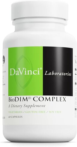 مجمع DAVINCI Labs BioDIM - مكمل دعم الهرمونات مع فيتامين D3 وDIM ومستخلص الشاي الأخضر وفيتامين E والكالسيوم وHMRlignan وTrans-Resveratrol* - 60 كبسولة (30 كبسولة) in Saudi Arabia