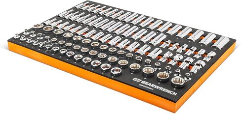 مجموعة مقابس GEARWRENCH 104 قطعة 3/8 بوصة Drive Master متري في صينية تخزين إسفنجية - GWMSSKT38MM in Kuwait