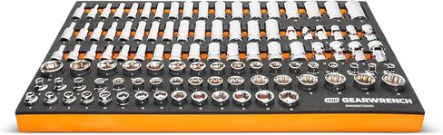 مجموعة مقابس GEARWRENCH 104 قطعة 3/8 بوصة Drive Master متري في صينية تخزين إسفنجية - GWMSSKT38MM in Kuwait