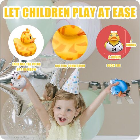 Diteryy 60 حزمة من البط المطاطي لألعاب الاستحمام للأطفال وبط الجيب للبط - بطة مطاطية لسيارات الجيب - تشكيلة ألعاب حمام الطفل - هدايا الحفلات in Kuwait