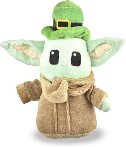 Star Wars St Patty's 6" Grogu Leprechaun Squeaker Pet Toy | St. Patrick’s Day Toy Themed Grogu Baby Yoda The Child | Large Grogu Dog Squeaker Toy for Dogs, Baby Yoda Dog Toy in Saudi Arabia