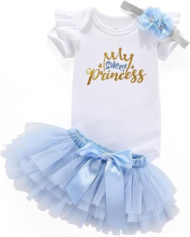 Acwssit Coming Home Outfit For Baby Girl'S Clothing Set With Ruffles 0-3 Months in Saudi Arabia