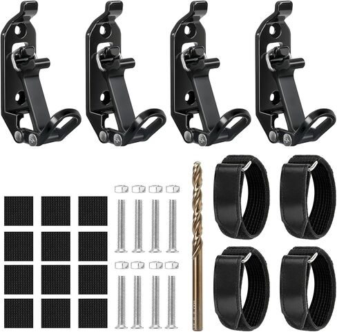 4 قطع من حامل المجرفة لرف السقف، مجموعة تثبيت بمشبك مطاطي معدني، دعامات تثبيت على الحائط، حامل فأس سريع الفك، ملحقات السيارة لرف السقف والقوارب والمعدات العسكرية والفأس in Kuwait