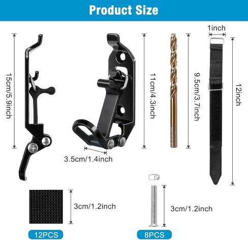 4 قطع من حامل المجرفة لرف السقف، مجموعة تثبيت بمشبك مطاطي معدني، دعامات تثبيت على الحائط، حامل فأس سريع الفك، ملحقات السيارة لرف السقف والقوارب والمعدات العسكرية والفأس in Kuwait