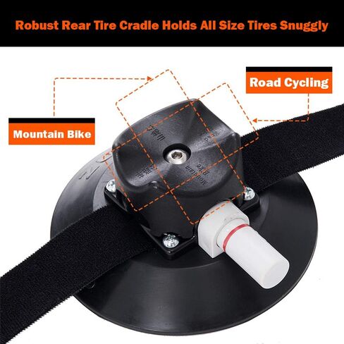 IMT حامل الدراجة لسقف السيارة، كوب شفاط المكنسة الكهربائية حامل دراجة رف سقف سبائك الألومنيوم مع 5 محولات لمعظم الدراجات in Kuwait