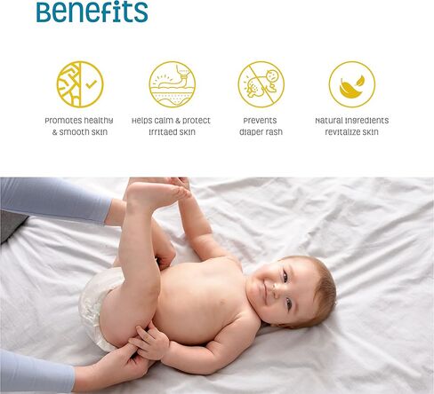 Nature's Baby Organics Diaper Cream, Diaper Rash Cream Soothes Sensitive Skin, 95% Organic Diaper Ointment in Kuwait