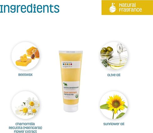 Nature's Baby Organics Diaper Cream, Diaper Rash Cream Soothes Sensitive Skin, 95% Organic Diaper Ointment in Kuwait