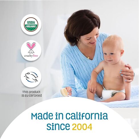 Nature's Baby Organics Diaper Cream, Diaper Rash Cream Soothes Sensitive Skin, 95% Organic Diaper Ointment in Kuwait