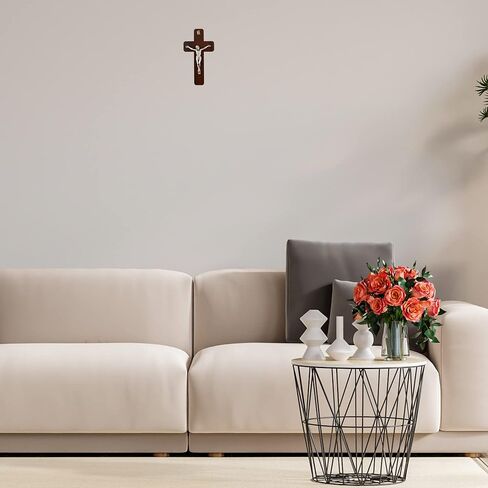 نيدزو صليب خشبي كاثوليكي، صليب باب معلق للمنزل، 4.25 انش × 2.25 انش in Kuwait