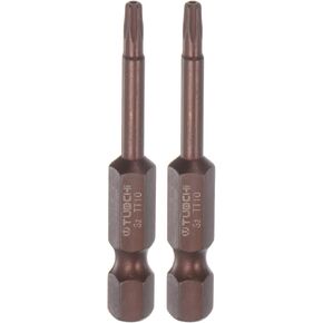 HARFINGTON 2pcs T10 Torx Bit 1/4" Hex Shank 2" Length Magnetic Security Star Screwdriver Power Tool, Red