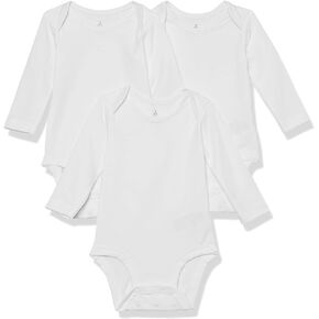 Amazon Essentials Unisex Babies' Cotton Stretch Jersey Long Sleeve Bodysuit (Previously Amazon Aware), Pack of 3