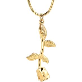Rose Flower Cremation Jewelry Urn Necklaces for Ashes, Cremation Ash Jewelry Memorial Pendants for Human Pets Ashes in Kuwait