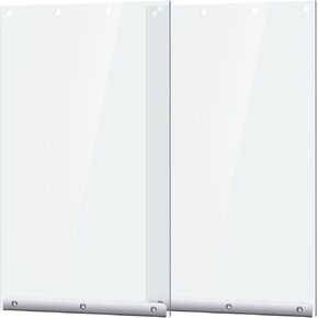 Landical 2 Pcs Dog Door Replacement Flaps Compatible with Ideal Ruff Weather Dog Door Model DSRWXL 9.75 x 17 Inch XL Clear Weatherproof Pet Dog Door Flap Home Supplies, Easy to Install