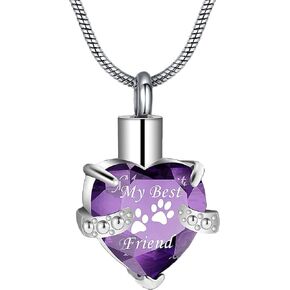 Cremation Jewelry for Ashes for Dog Cat Waterproof Pet Memorial Urn Pendant Necklace for Ashes in Kuwait