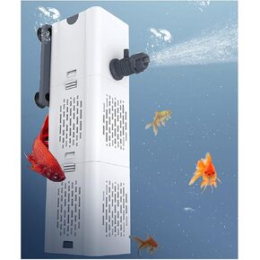 Londafish Aquarium 500-1000L/H Submersible Pump Oxygen Aeration Filter 6-25W Water Pump for Fish Tank (1pc Filter Barrel and1pc Filter Cotton for 6W)