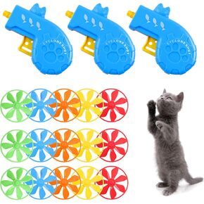 18 قطعة من ألعاب جلب القطط، ألعاب تفاعلية للحيوانات الأليفة، ألعاب تتبع تتبع القطط مع 5 ألوان مراوح طائرة للقطط الصغيرة ومطاردة الحيوانات الأليفة وتدريب الصيد وممارسة الرياضة in Kuwait