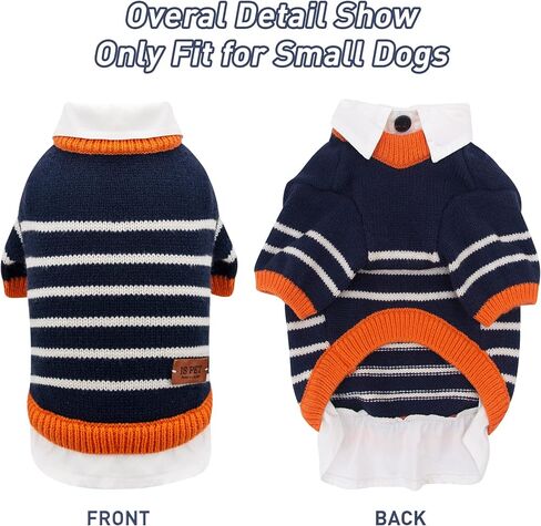 سترة للكلاب الصغيرة من ISPET، سويت شيرت بخطوط مرقعة للكلاب، ملابس شتوية للحيوانات الأليفة، معطف ناعم سميك للقطط للكلاب الصغيرة، بيج X-Large in Kuwait