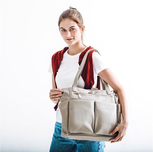 حقيبة حفاضات من ميس فونج، حقيبة ظهر جلدية للحفاضات، حقيبة ظهر كبيرة للحفاضات للفتيات والأولاد، محفظة مع 11 منظم لحقيبة الحفاضات، ووسادة تغيير الحفاضات، وأشرطة عربة الأطفال in Kuwait