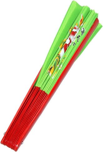 Medifier Chinese Kung Fu Tai Chi Fan Arts Dance/Practice Performance Bamboo Folding Fan Peony Flower Pattern (Green) in Saudi Arabia