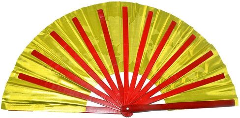 Medifier Chinese Kung Fu Tai Chi Fan Arts Dance/Practice Performance Bamboo Folding Fan Peony Flower Pattern (Green) in Saudi Arabia