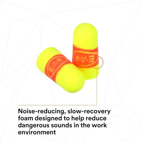 3M Ear Plugs, 200 Pairs/Box, E-A-Rsoft SuperFit 312-1256, Uncorded, Disposable, Foam, NRR 33, Drilling, Grinding, Machining, Sawing, Sanding, Welding, 1 Pair/Poly Bag,Yellow in Saudi Arabia