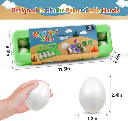 Matching Eggs Easter Egg Toy for Toddlers - Color & Shape Recognition Sorter Puzzle, Early Learning Educational Fine Motor Skill Montessori Geometric Gift for 1 2 3 Year Old Kids Boys Girls (12pcs) in Saudi Arabia