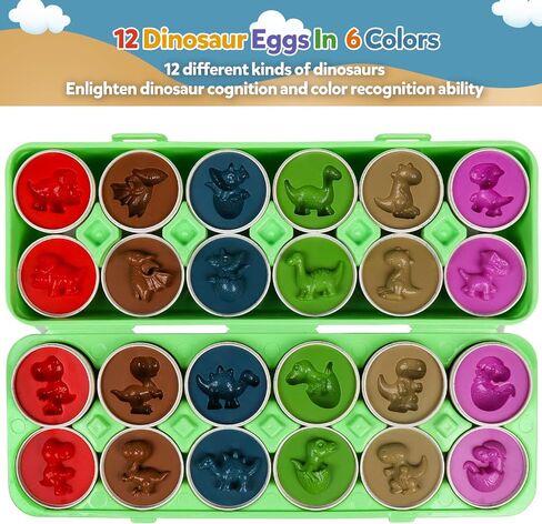 Matching Eggs Easter Egg Toy for Toddlers - Color & Shape Recognition Sorter Puzzle, Early Learning Educational Fine Motor Skill Montessori Geometric Gift for 1 2 3 Year Old Kids Boys Girls (12pcs) in Saudi Arabia