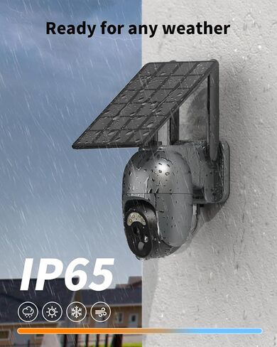 LIWAN Wireless Solar Security Cameras, 2K Outdoor WiFi Camera for Home Surveillance, 360° PTZ Battery Powered Cam with Color Night Vision, PIR Motion Sensor, 2-Way Audio in Saudi Arabia