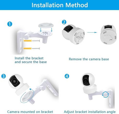 حامل حائط OYOCAM متوافق مع TP-Link Tapo C210/ C200 وKasa Indoor Pan EC70/ KC410S، عبوتان دعامة زوايا قابلة للتعديل دوران 180 درجة، سهلة التركيب، حامل/حامل كاميرا الأمان in Saudi Arabia