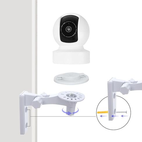 حامل حائط OYOCAM متوافق مع TP-Link Tapo C210/ C200 وKasa Indoor Pan EC70/ KC410S، عبوتان دعامة زوايا قابلة للتعديل دوران 180 درجة، سهلة التركيب، حامل/حامل كاميرا الأمان in Saudi Arabia