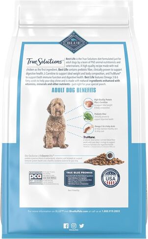 Blue Buffalo True Solutions Best Life Natural Medium Breed Adult Dry Dog Food, Chicken 11-lb in Saudi Arabia