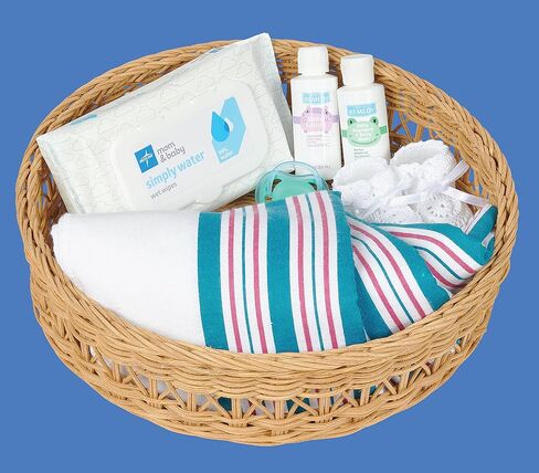 بطانية أطفال مخططة من ميدلاين، تصميم كلاسيكي، 100% قطن، ناعمة، محبوبة، قماط، 91.44 سم × 91.44 سم، عدد 3 in Kuwait