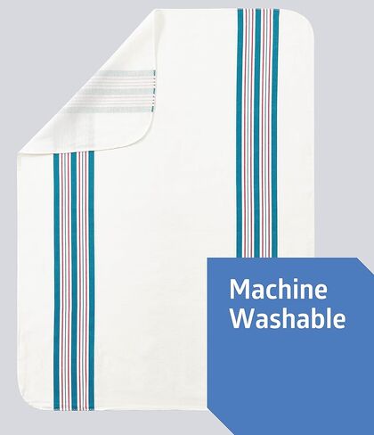 بطانية أطفال مخططة من ميدلاين، تصميم كلاسيكي، 100% قطن، ناعمة، محبوبة، قماط، 91.44 سم × 91.44 سم، عدد 3 in Kuwait