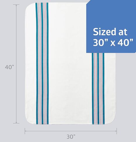 بطانية أطفال مخططة من ميدلاين، تصميم كلاسيكي، 100% قطن، ناعمة، محبوبة، قماط، 91.44 سم × 91.44 سم، عدد 3 in Kuwait