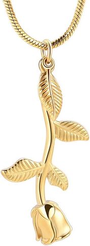 Rose Flower Cremation Jewelry Urn Necklaces for Ashes, Cremation Ash Jewelry Memorial Pendants for Human Pets Ashes in Kuwait