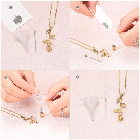 Rose Flower Cremation Jewelry Urn Necklaces for Ashes, Cremation Ash Jewelry Memorial Pendants for Human Pets Ashes in Kuwait
