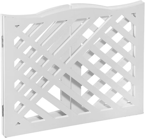 ايتنا بوابة خشبية قائمة بذاتها للحيوانات الاليفة من 3 الواح ثلاثية الطي - عرض 48 انش × ارتفاع 19 انش - اسود هندسي in Kuwait