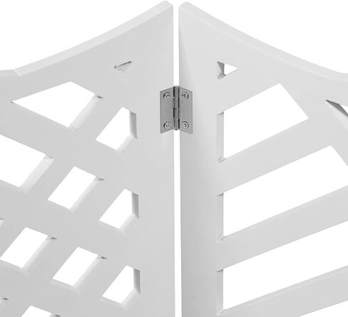 ايتنا بوابة خشبية قائمة بذاتها للحيوانات الاليفة من 3 الواح ثلاثية الطي - عرض 48 انش × ارتفاع 19 انش - اسود هندسي in Kuwait