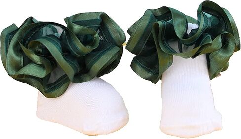 3D Three-dimensional Ruffled Lace Cotton Socks,Cute Double Big Lace Dress Princess Socks for Girls in Kuwait