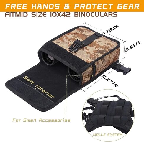 NEW VIEW Camo Binocular Harness Chest Pack for Bird Watching Hunting Hiking Shooting, Holds Rangefinder, Lightweigh Adjustable Bino Harness for Boys & Girls in Saudi Arabia