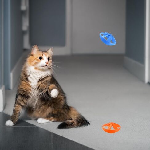 18 قطعة من ألعاب جلب القطط، ألعاب تفاعلية للحيوانات الأليفة، ألعاب تتبع تتبع القطط مع 5 ألوان مراوح طائرة للقطط الصغيرة ومطاردة الحيوانات الأليفة وتدريب الصيد وممارسة الرياضة in Kuwait