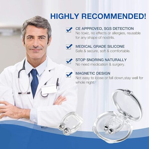 محلول الدكتور ناسوس للشخير - إيقاف الشخير، أجهزة مكافحة الشخير، شرائط الأنف، توفر حل فعال للشخير، أفضل أنف مريح لوقف الشخير، (4 قطع) in Kuwait
