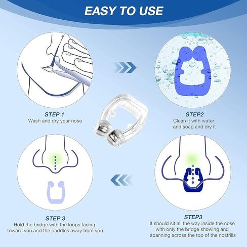 محلول الدكتور ناسوس للشخير - إيقاف الشخير، أجهزة مكافحة الشخير، شرائط الأنف، توفر حل فعال للشخير، أفضل أنف مريح لوقف الشخير، (4 قطع) in Kuwait