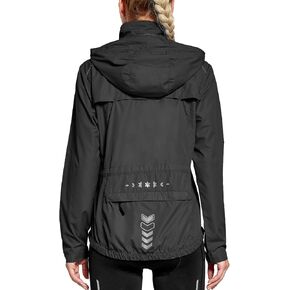 FitsT4 Women's Cycling Running Jackets Lightweight Windproof Bike Windbreaker Reflective with Hooded