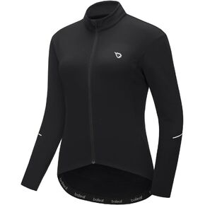 BALEAF Women's Thermal Cycling Jersey Long Sleeve Winter 4 Pockets Bike Fleece Jackets Windproof Reflevtive Cold Weather