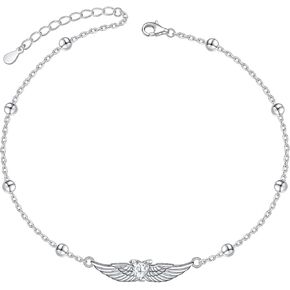 S925 Sterling Silver Anklets Adjustable Beach Foot Ankle Bracelet Jewelry Gifts For Women Girls