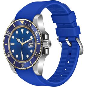 Juntan 20mm 22mm Universal Silicone Watch Band, Curved Ends Rubber Lightweight Watch Straps Sport Replacement for Moonswatch Multiple Colors Men’s Women’s Watch Bands